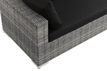Bahamas Vänstermodul utomhus 140 cm i konstrotting - Grå - Products - Utemöbler & utemiljö - Övrigt utemöbler - Moduler utesoffa
