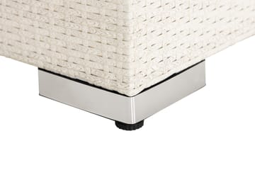 Bahamas Vänstermodul utomhus 140 cm i konstrotting - Vit / Ljusgrå dynor - Products - Utemöbler & utemiljö - Övrigt utemöbler - Moduler utesoffa - Vänstermodul utesoffa