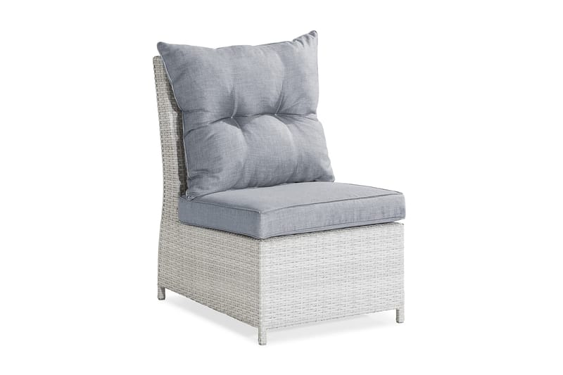 James Mittmodul utomhus i konstrotting - Vit / Ljusgrå dynor - Products - Utemöbler & utemiljö - Övrigt utemöbler - Moduler utesoffa - Mittmodul utesoffa