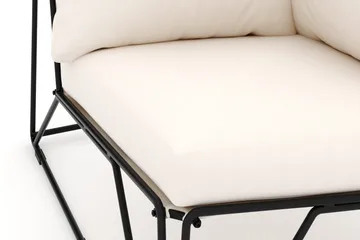 Usteryd hörnmodul utomhus i järn med vattenavisande dyna i beige - Svart - Products - Utemöbler & utemiljö - Övrigt utemöbler - Moduler utesoffa