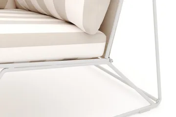 Usteryd hörnmodul utomhus i järn med vattenavisande randig dyna - Beige - Products - Utemöbler & utemiljö - Övrigt utemöbler - Moduler utesoffa