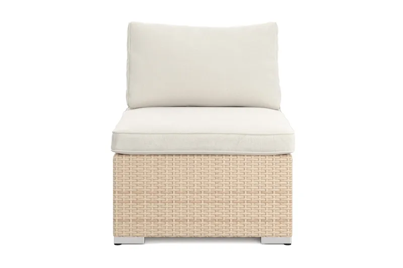 Wisconsin Mittmodul utomhus i konstrotting med vattenavisande dyna - Beige - Products - Utemöbler & utemiljö - Övrigt utemöbler - Moduler utesoffa - Mittmodul utesoffa