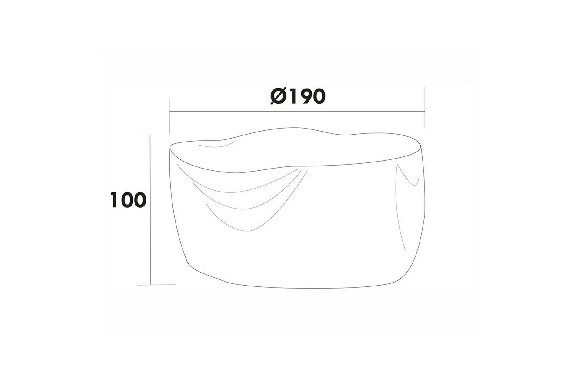 Möbelskydd Rund Grupp Hillerstorp Hånger Läckö Shabby Chick Grå Ø190 cm