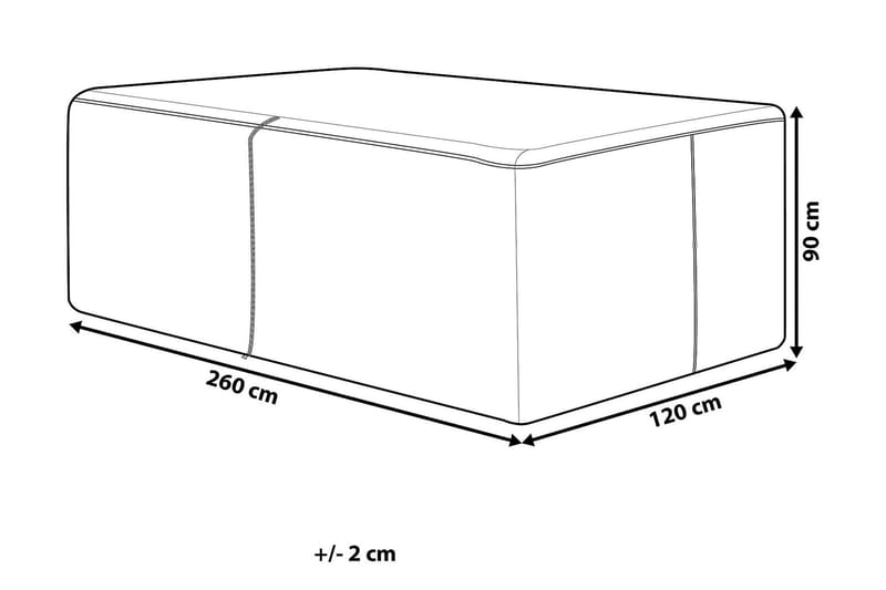 Viareggio Regnskydd 120|260 cm - Grå - Products - Utemöbler & utemiljö - Övrigt utemöbler - Möbelskydd - Överdrag utemöbler
