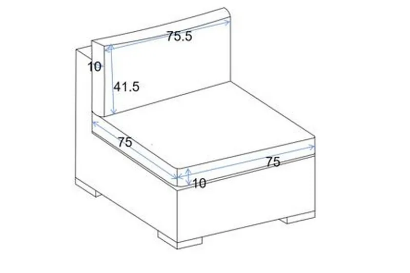 Bahamas Dynfodral till Mittmodul - Ljusgrå - Products - Utemöbler & utemiljö - Övrigt utemöbler - Tillbehör utemöbler - Klädselpaket utemöbler