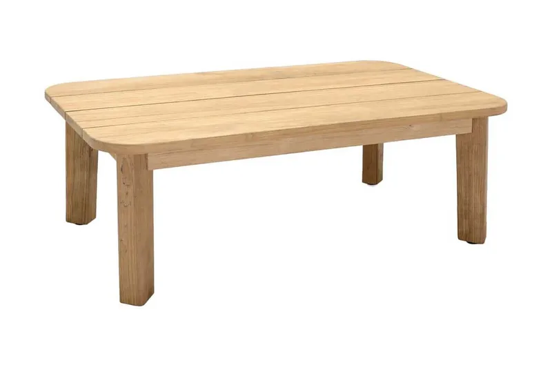 Barbados Utebord Loungebord Soffbord Utomhus 110 cm Teak Trä, Ljusbrun
