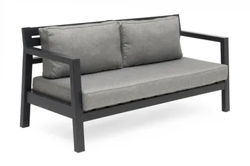 Hillerstorp Stoltö Lounge Utesoffa - Grå|Svart - Products - Utemöbler & utemiljö - Balkong & altan - Balkongmöbler - Balkongsoffa