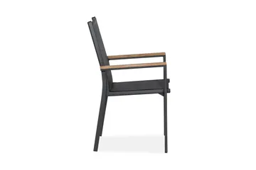 Las Vegas Stapelstol Utomhus - Svart/Teak - Products - Utemöbler & utemiljö - Balkong & altan - Balkongmöbler - Balkongstol