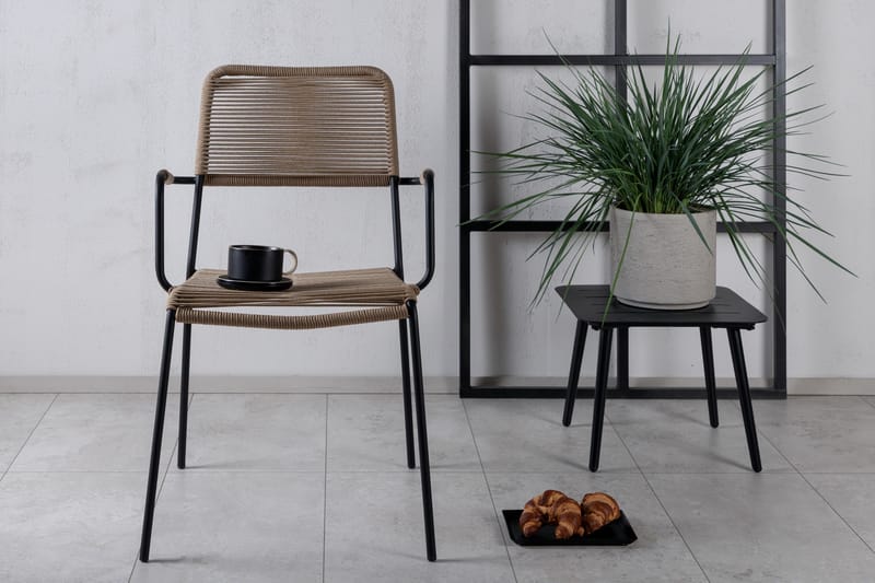 Lindos Karmstol Utomhus - Brun/Svart - Products - Utemöbler & utemiljö - Balkong & altan - Balkongmöbler - Balkongstol