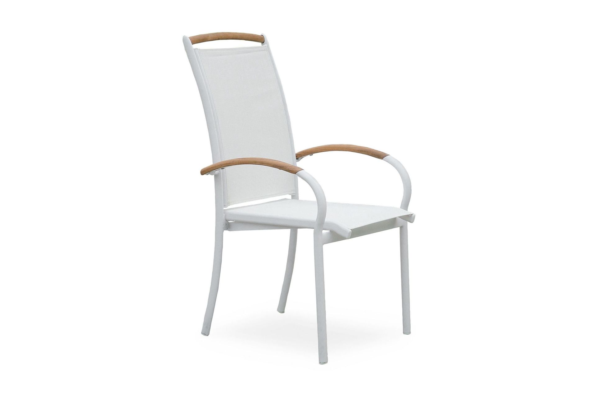 Nydala Karmstol Utomhus Stapelbar Vit/Teak