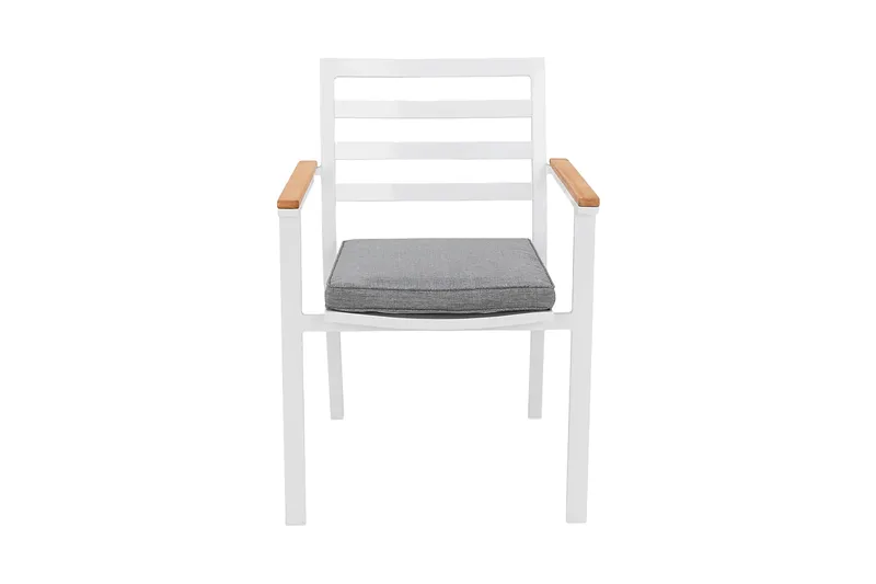 Oliver Karmstol Utomhus m Dyna - Vit/Teak/Grå - Products - Utemöbler & utemiljö - Balkong & altan - Balkongmöbler - Balkongstol