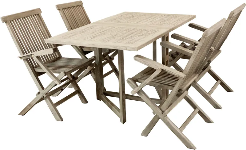 Saltö stol med armstöd - Grå teak, Grå teak