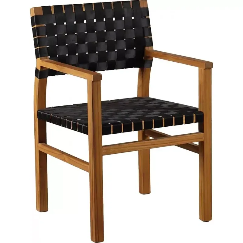 Saltö utestol med sadelgjord teak