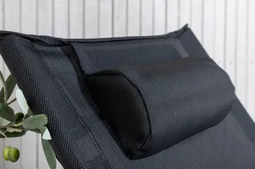 Seville Relaxstol Vikbar med Dyna - Svart - Products - Utemöbler & utemiljö - Balkong & altan - Balkongmöbler - Balkongstol