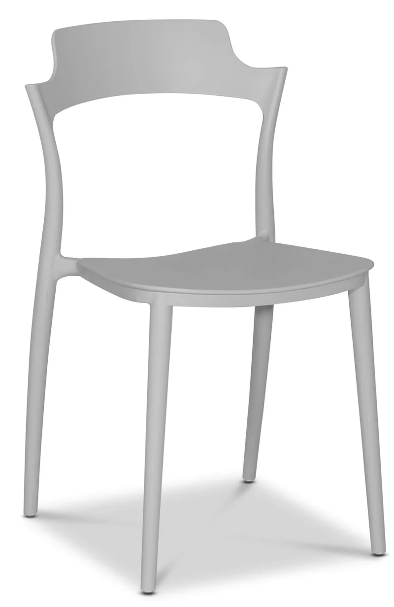 Utematstol Abbe Stapelbar i Plast - Grå - Products - Utemöbler & utemiljö - Balkong & altan - Balkongmöbler - Balkongstol