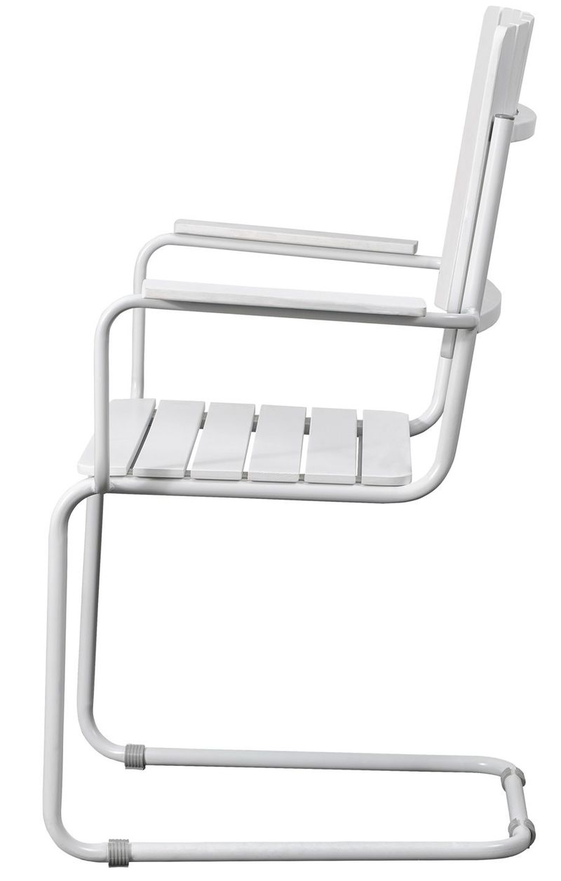 Utematstol Holmö med Armstöd - Vit - Products - Utemöbler & utemiljö - Balkong & altan - Balkongmöbler - Balkongstol