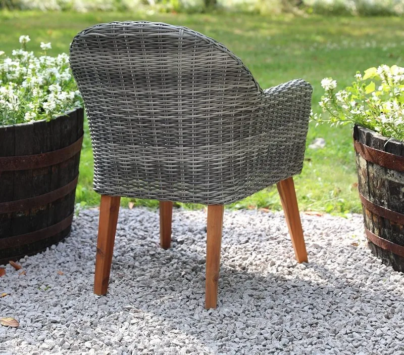 Utematstol i grå konstrotting - Valetta, Grå