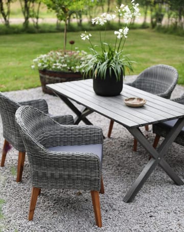 Utematstol i grå konstrotting - Valetta - Grå - Products - Utemöbler & utemiljö - Balkong & altan - Balkongmöbler - Balkongstol