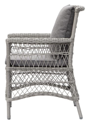 Utematstol i grå rotting med dyna - Grå - Products - Utemöbler & utemiljö - Balkong & altan - Balkongmöbler - Balkongstol