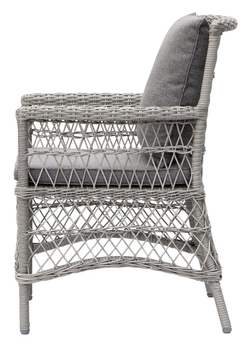 Utematstol i grå rotting med dyna - Grå - Products - Utemöbler & utemiljö - Balkong & altan - Balkongmöbler - Balkongstol