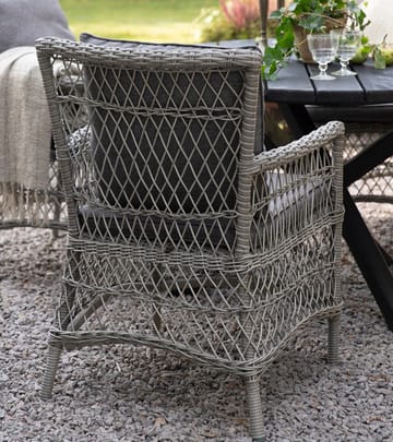 Utematstol i grå rotting med dyna - Grå - Products - Utemöbler & utemiljö - Balkong & altan - Balkongmöbler - Balkongstol