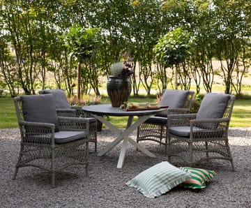 Utematstol i grå rotting med dyna - Grå - Products - Utemöbler & utemiljö - Balkong & altan - Balkongmöbler - Balkongstol