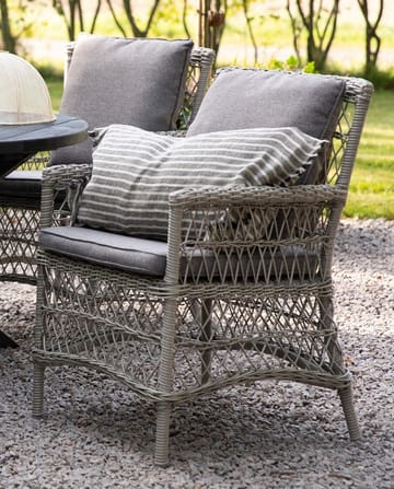 Utematstol i grå rotting med dyna - Grå - Products - Utemöbler & utemiljö - Balkong & altan - Balkongmöbler - Balkongstol