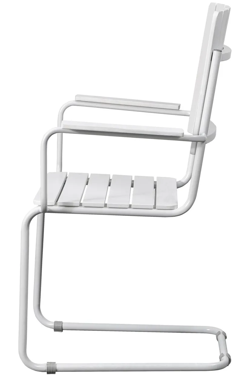 Utestol Holmö med Armstöd - Vit - Products - Utemöbler & utemiljö - Balkong & altan - Balkongmöbler - Balkongstol