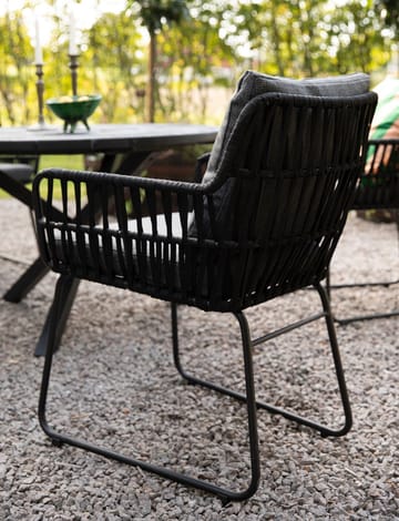 Utestol med rep och grå dynor - Antracit - Products - Utemöbler & utemiljö - Balkong & altan - Balkongmöbler - Balkongstol