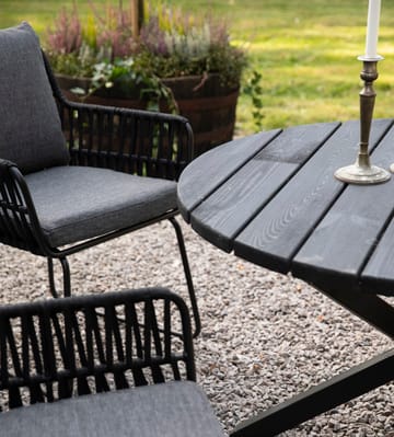 Utestol med rep och grå dynor - Antracit - Products - Utemöbler & utemiljö - Balkong & altan - Balkongmöbler - Balkongstol