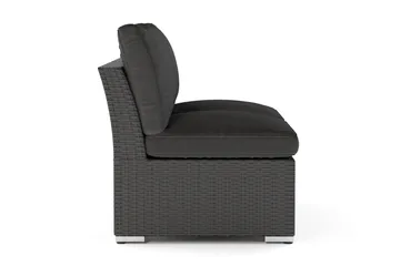 Wisconsin Loungesoffa Utomhus utan Armstöd 2-sits Konstrotting - Svart - Products - Utemöbler & utemiljö - Balkong & altan - Balkongmöbler - Balkongsoffa