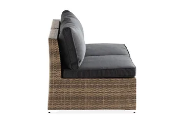 Wisconsin Premium 2-sits Loungesoffa utomhus – Utesoffa i Konstrotting för balkong - Sand Beige / Svarta dynor - Products - Utemöbler & utemiljö - Balkong & altan - Balkongmöbler - Balkongsoffa