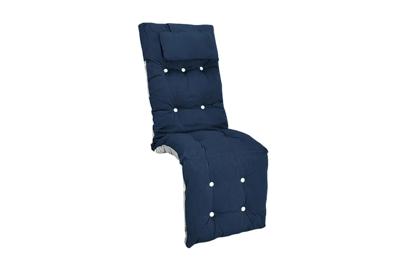 Baden baden-dyna Fritab Baden-Baden Flockdyna med nackkudde Marine - Products - Utemöbler & utemiljö - Dynor - Baden baden-dynor