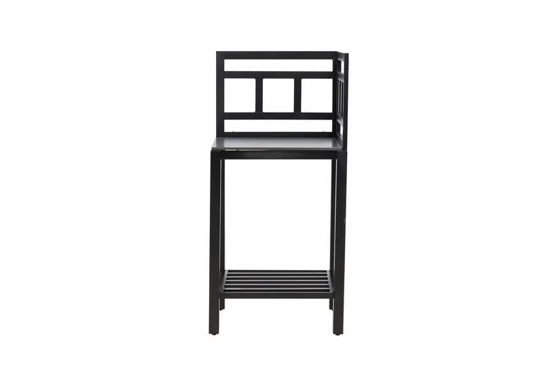 Alicante garden kitchen corner table black/fiber concrete, Svart