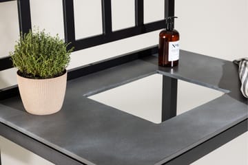 Alicante garden kitchen table with hole black/fiber concrete - Svart - Products - Utemöbler & utemiljö - Grill & utekök - Utekök - Kompletta utekök