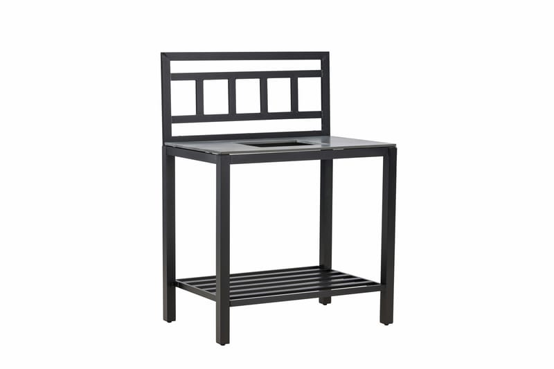 Alicante garden kitchen table with hole black/fiber concrete - Svart - Products - Utemöbler & utemiljö - Grill & utekök - Utekök - Kompletta utekök