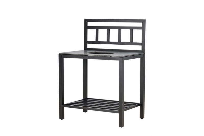 Alicante garden kitchen table with hole black/fiber concrete - Svart - Products - Utemöbler & utemiljö - Grill & utekök - Utekök - Kompletta utekök