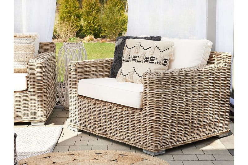 Apriliana Utefåtölj 2-pack - Konstrotting/Ljusbrun - Products - Utemöbler & utemiljö - Loungemöbler - Loungestol utomhus