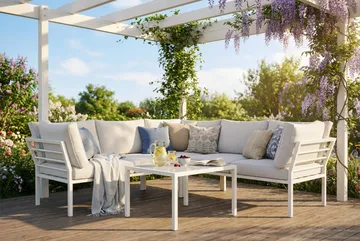 Ariany Hörnsoffa Utomhus  5-sits - Beige - Products - Utemöbler & utemiljö - Loungemöbler - Loungeset & loungegrupp