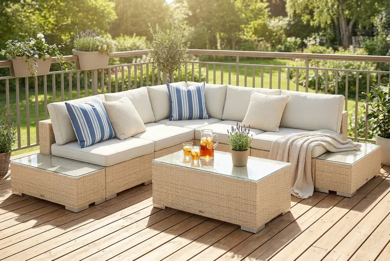 Bahamas Hörnsoffa (Vändbar) öppet avslut inkl avslut 5 sits - bord utan hylla - Products - Utemöbler & utemiljö - Loungemöbler - Loungeset & loungegrupp