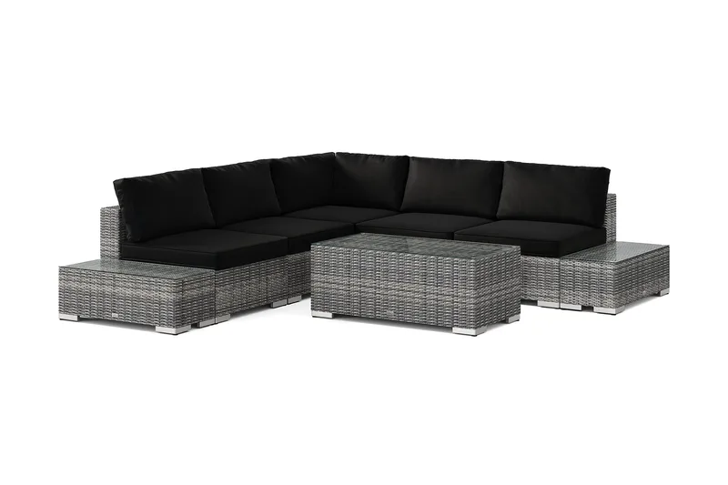 Bahamas Hörnsoffa (Vändbar) öppet avslut inkl avslut 5 sits - bord utan hylla - Products - Utemöbler & utemiljö - Loungemöbler - Loungeset & loungegrupp