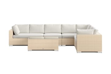 Bahamas L-formad utesoffa höger, 7-sits med bord - Beige - Products - Utemöbler & utemiljö - Loungemöbler - Loungeset & loungegrupp
