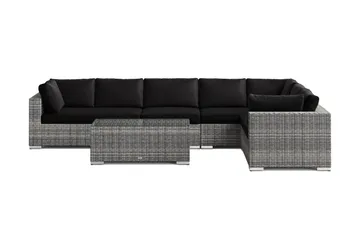Bahamas L-formad utesoffa höger, 7-sits med bord - Grå - Products - Utemöbler & utemiljö - Loungemöbler - Loungeset & loungegrupp