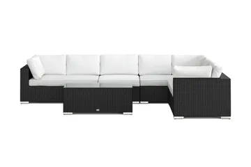 Bahamas L-formad utesoffa höger, 7-sits med bord - Svart - Products - Utemöbler & utemiljö - Loungemöbler - Loungeset & loungegrupp