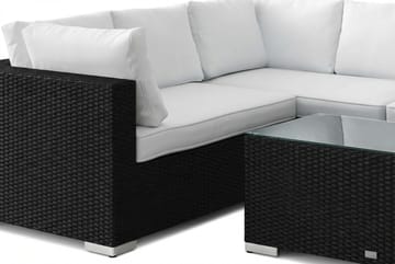 Bahamas L-formad utesoffa vänster, 6-sits med bord - Svart - Products - Utemöbler & utemiljö - Loungemöbler - Loungeset & loungegrupp