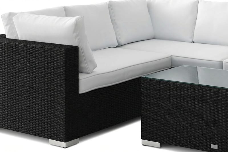Bahamas L-formad utesoffa vänster, 6-sits med bord - Svart - Products - Utemöbler & utemiljö - Loungemöbler - Loungeset & loungegrupp