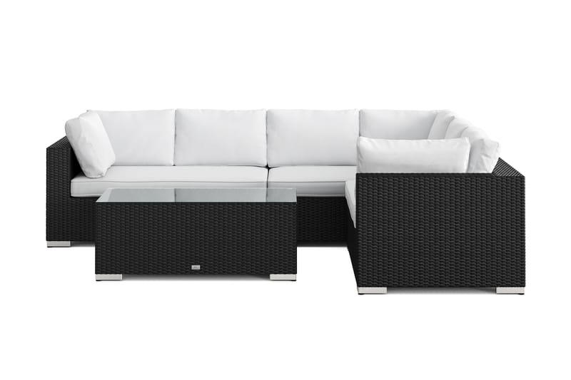 Bahamas L-formad utesoffa vänster, 6-sits med bord - Svart - Products - Utemöbler & utemiljö - Loungemöbler - Loungeset & loungegrupp