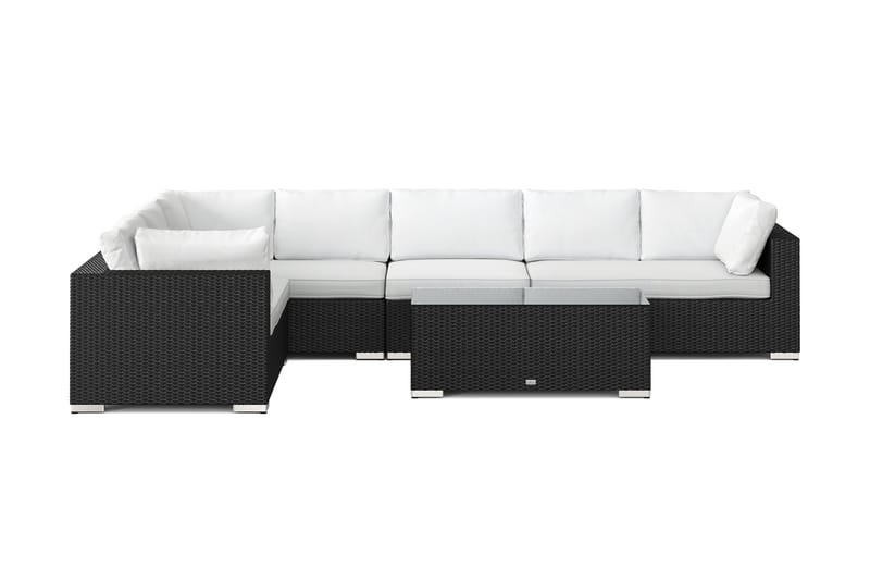 Bahamas L-formad utesoffa vänster, 7-sits med bord - Svart - Products - Utemöbler & utemiljö - Loungemöbler - Loungeset & loungegrupp