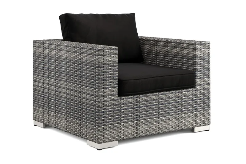Bahamas Loungefåtölj utomhus i konstrotting, Grå