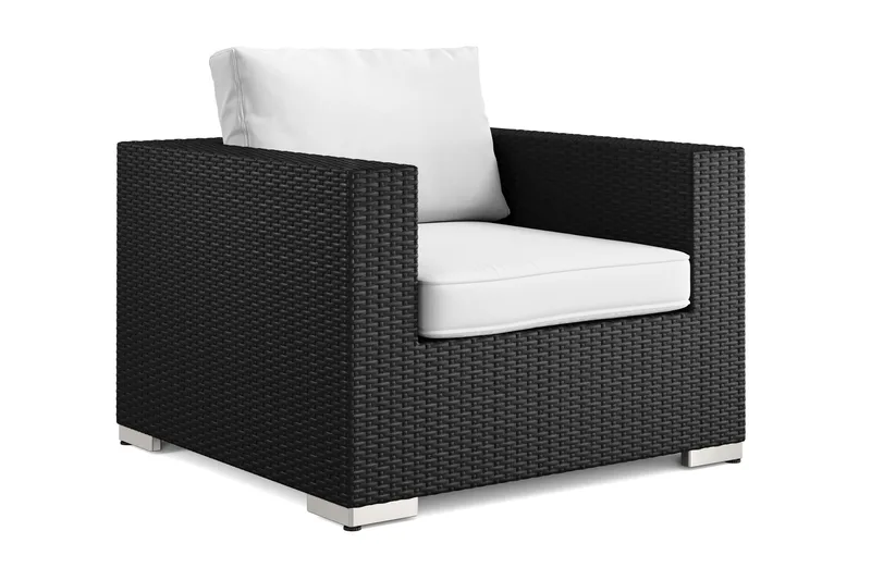 Bahamas Loungefåtölj utomhus i konstrotting - Svart - Products - Utemöbler & utemiljö - Loungemöbler - Loungestol utomhus